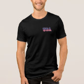 Premium Memorial Day USA-Flagge doppelseitig Tri-Blend Shirt (Vorderseite)