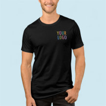 Premium Men Black T - Shirt Custom Company Logo