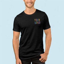 Premium Men Black T - Shirt Custom Company Logo