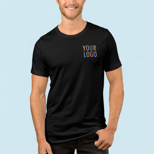 Premium Men Black T - Shirt Custom Company Logo