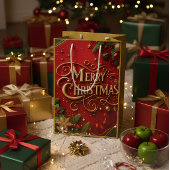 Premium Merry Christmas Gift Bag Mittlere Geschenktüte