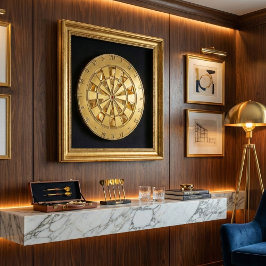 Premium Metallic Golden Design: Luxury Gold Dartscheibe