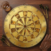 Premium Metallic Golden Design: Luxury Gold Dartscheibe