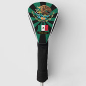 Premium Mexico Golf & Mexican Flag / Patriots Golf Headcover (Vorderseite)