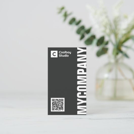 Premium Minimalist & Modern Professional Visitenkarte (Stehend Vorderseite)