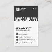 Premium Minimalist & Modern Professional Visitenkarte (Rückseite)