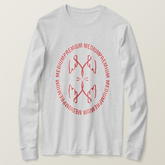 Premium Mittlere Oval-Beschriftung T-Shirt (Design vorne)