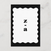 Premium Modern formatiert Schwarz-weiße Zusatzinfo Begleitkarte (Rückseite)