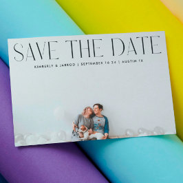 Premium Modernes, trendiges Foto-Design Save The Date