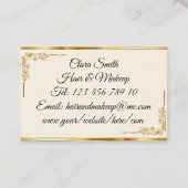 Premium Monogram Black Gold Sparkcard Visitenkarte (Rückseite)