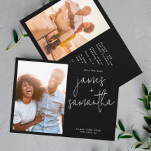 Premium-Namen Multi-Foto Save the Date benutzerdef