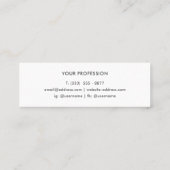 Premium Navy Blaues Leder & Kupfer Panel Monogramm Mini Visitenkarte (Rückseite)