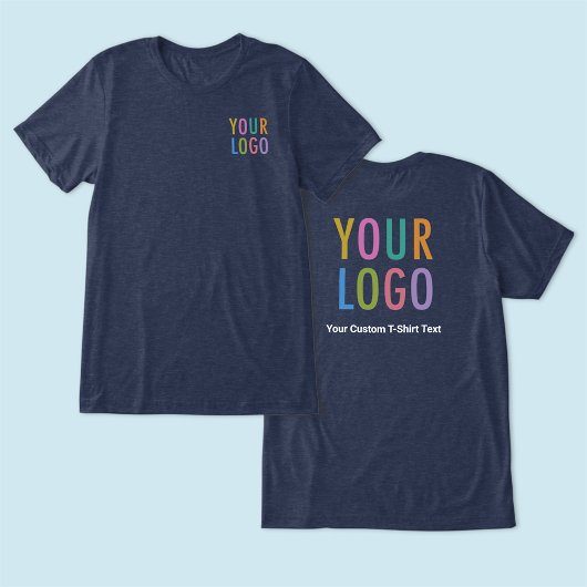 Premium Navy Blue T - Shirt Custom Logo Unisex