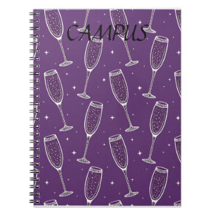 Premium Notes für Champagner um Mitternacht Notizblock