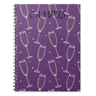 Premium Notes für Champagner um Mitternacht Notizblock