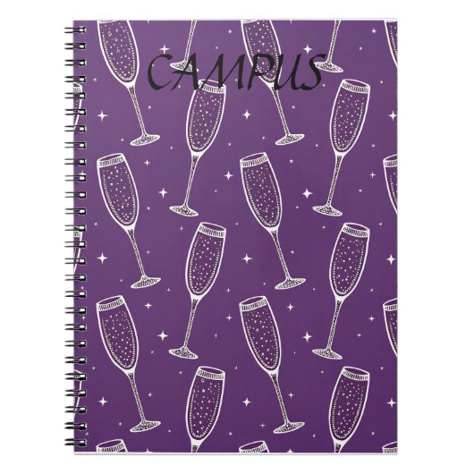 Premium Notes für Champagner um Mitternacht Notizblock (Vorderseite)