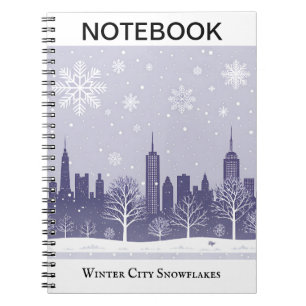 Premium Notes für Winter City Snowflags Notizblock