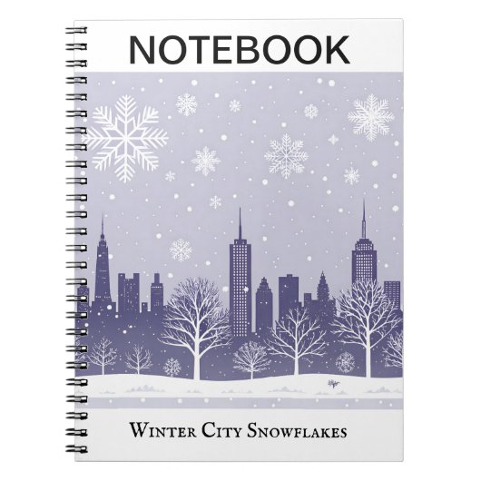 Premium Notes für Winter City Snowflags Notizblock (Vorderseite)