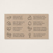 Premium Öko Kraft Lip Filler Aftercare Advisor Car (Rückseite)