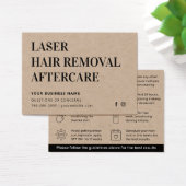 Premium Öko Laser Haarentfernung Aftercare Card (Schreibtisch)