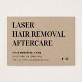 Premium Öko Laser Haarentfernung Aftercare Card (Vorderseite)