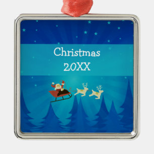 Premium-Ornament der Weihnachtszeit Silbernes Ornament