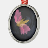 Premium-Ornament, Mitternachtsflugfarbe Silbernes Ornament (Links)