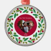 Premium Ornament - Unser erstes Weihnachtsfest - F Aus Metall (Vorne)