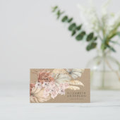 Premium Pampas Original Kraft Moderner Designer Visitenkarte (Stehend Vorderseite)