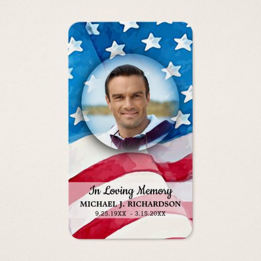 Premium Patriotic Veteran Gedenkkarte (Vorderseite)