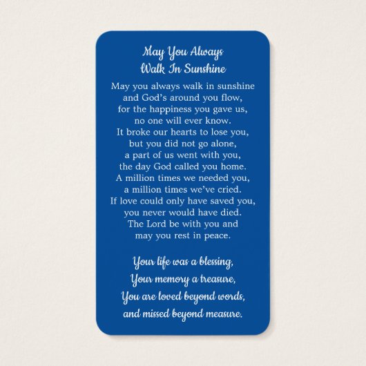 Premium Patriotic Veteran Gedenkkarte (Rückseite)