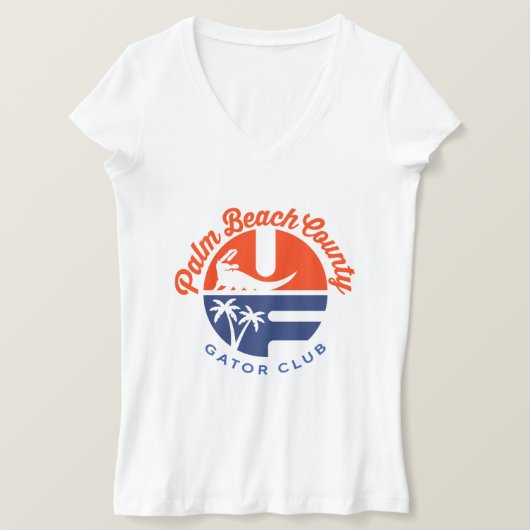 Premium PBC Gator Club® Women's V-Nacken T - Shirt (Design vorne)