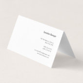 Premium Pearl Berufliche Minimalistische Kalligrap Visitenkarten (Rückseite)