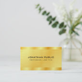 Premium Pearl Finish Modern Imitats Gold Visitenkarte (Stehend Vorderseite)