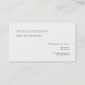 Premium Pearl Modern Elegant Einfach Visitenkarte (Vorderseite)