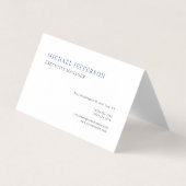 Premium Pearl Modern Elegant Simple Blue White Visitenkarten (Vorderseite)