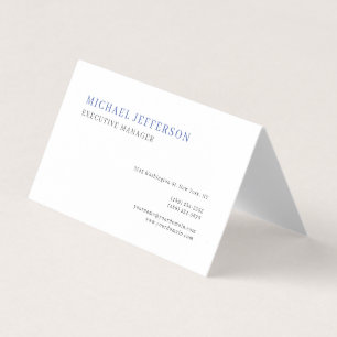 Premium Pearl Modern Elegant Simple Blue White Visitenkarten
