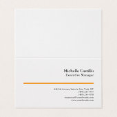 Premium Pearl Professional Minimalist Modern Plain Visitenkarten (Außenseite Aufgefaltet)