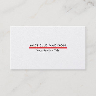 Premium Pearl Trendige Minimalistische Professione Visitenkarte