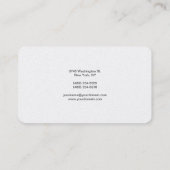 Premium Pearl Trendy Modern Elegant Einfach Fett Visitenkarte (Rückseite)