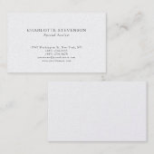 Premium Pearl Trendy Professional Plain Minimalist Visitenkarte (Vorne/Hinten)