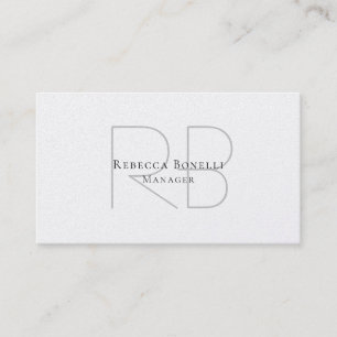 Premium-Perle modern monogramm minimalist schlicht Visitenkarte