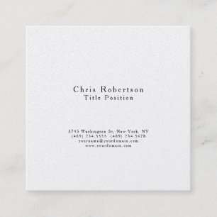 Premium Perle Schwarz Weiß Charmant Minimalistisch Quadratische Visitenkarte
