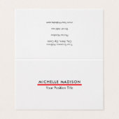 Premium-Perle-Trend-Minimalist-Professionell-Schli Visitenkarten (Außenseite Aufgefaltet)