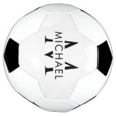 Premium personalisierter Monogramm-Name Fußball De (Gedreht)
