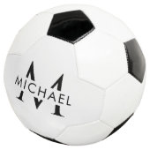 Premium personalisierter Monogramm-Name Fußball De (Dreiviertel)