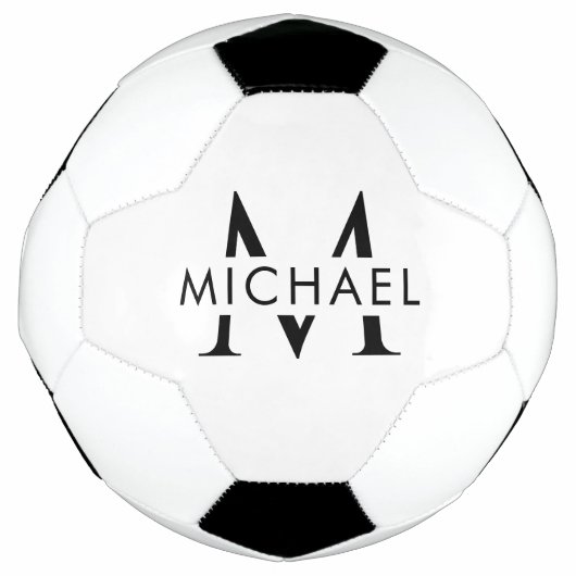 Premium personalisierter Monogramm-Name Fußball De (Vorderseite)
