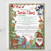 Premium Personalized Watercolor Letter from Santa (Vorderseite)