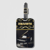 Premium Piano Illustration Lighter Zubehör Gepäckanhänger (Vorderseite Vertikal)