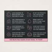 Premium Pink BB Glow Facial After Care Card (Rückseite)